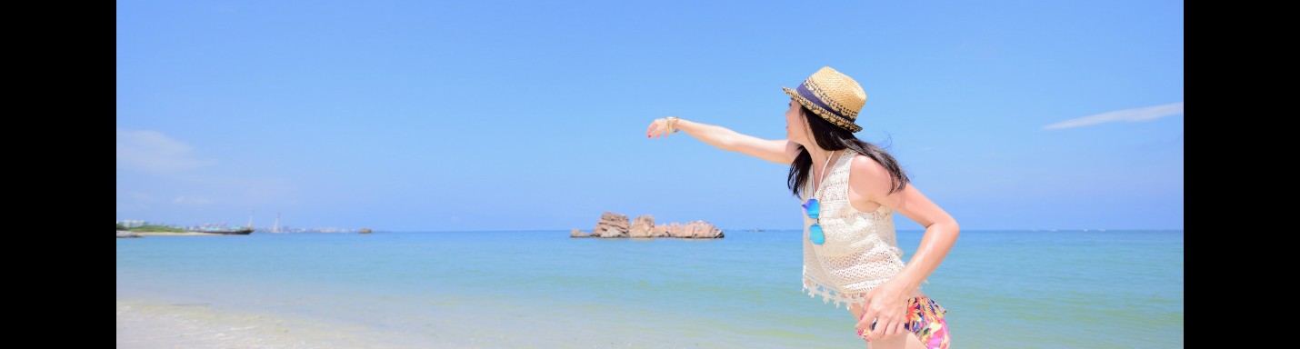 -沖繩 X 安良波公園 X 南國限定海灘、陽傘、棕梠樹-