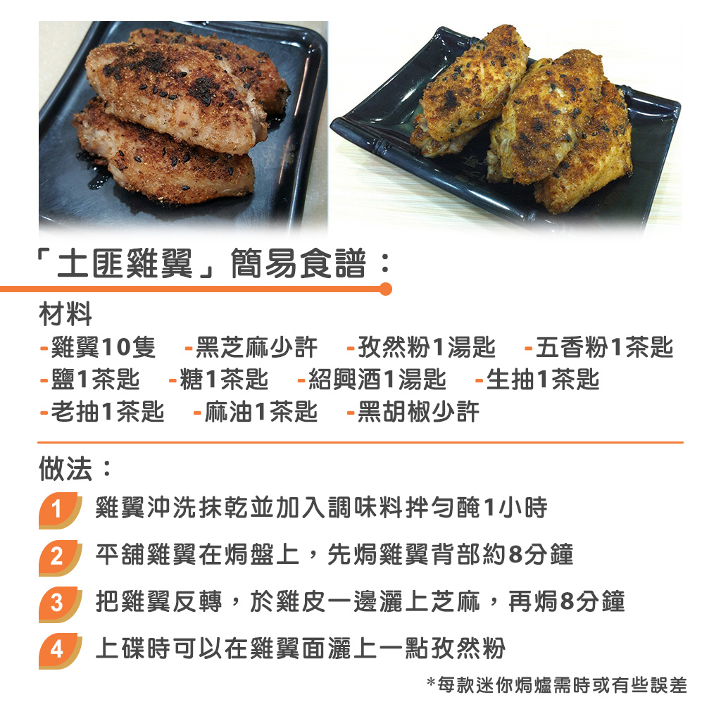 【廚神系列】7大居家自煮神器 迷你鬆餅機+厚燒三文治機+真空攪拌機+氣炸鍋+電熱鍋+多功能低醣電飯煲+迷你焗爐 居家自煮神器-食譜做法-土匪雞翼