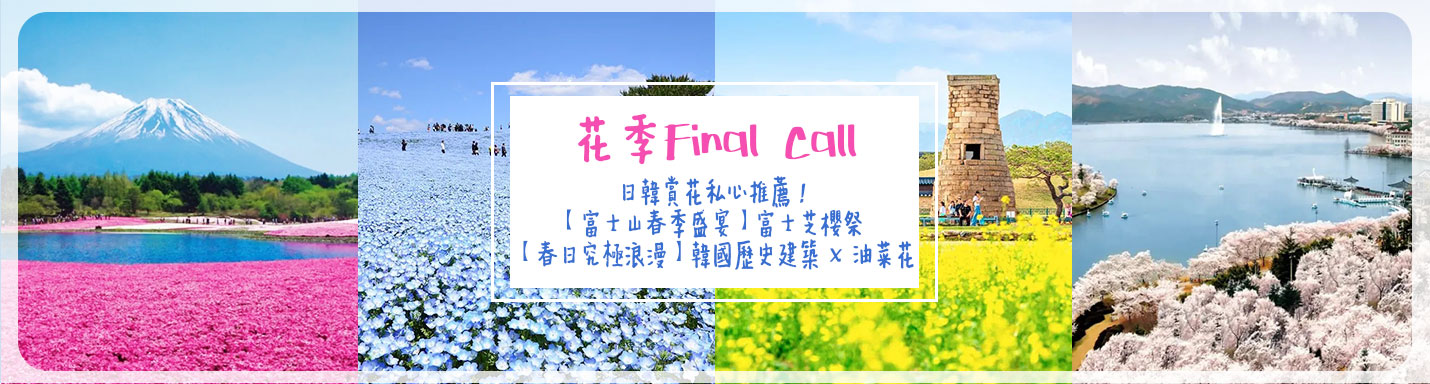 初夏賞花攻略| 日韓賞花私心推薦！【富士山春季盛宴】富士芝櫻祭 /【究極浪漫】韓國歷史建築 X 油菜花